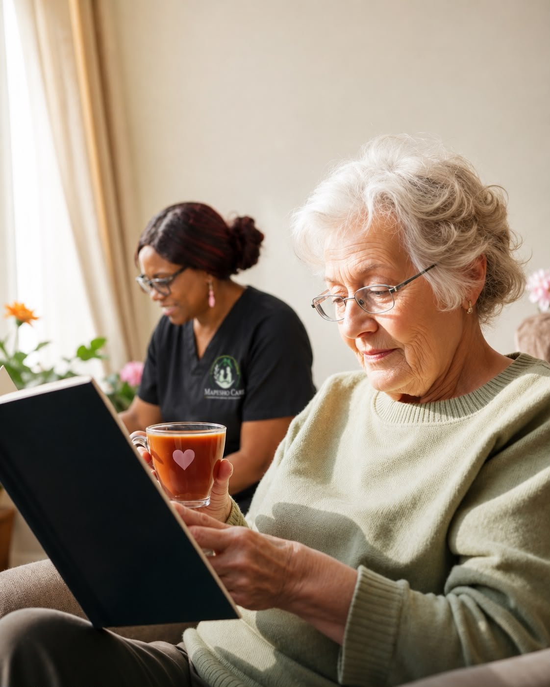 Senior wellness check and daily reminder support